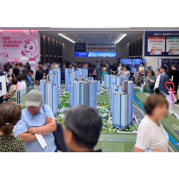 "에버랜드 조경보러 오세요" 해링턴 플레이스 풍무 … 견본주택에 1만5000명 구름떼 인파